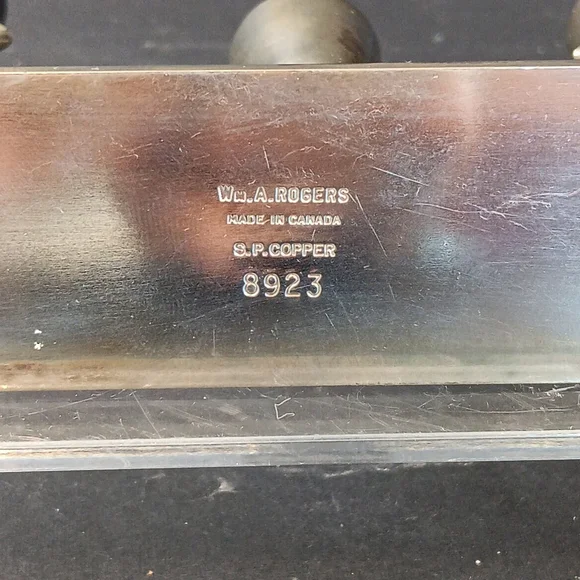 Candelabra Silver Plated Natural Patina Candlestick Holder Wm.A ROGERS Canada - Picture 7 of 12